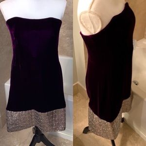 Badgley Mischka Strapless Cocktail Dress